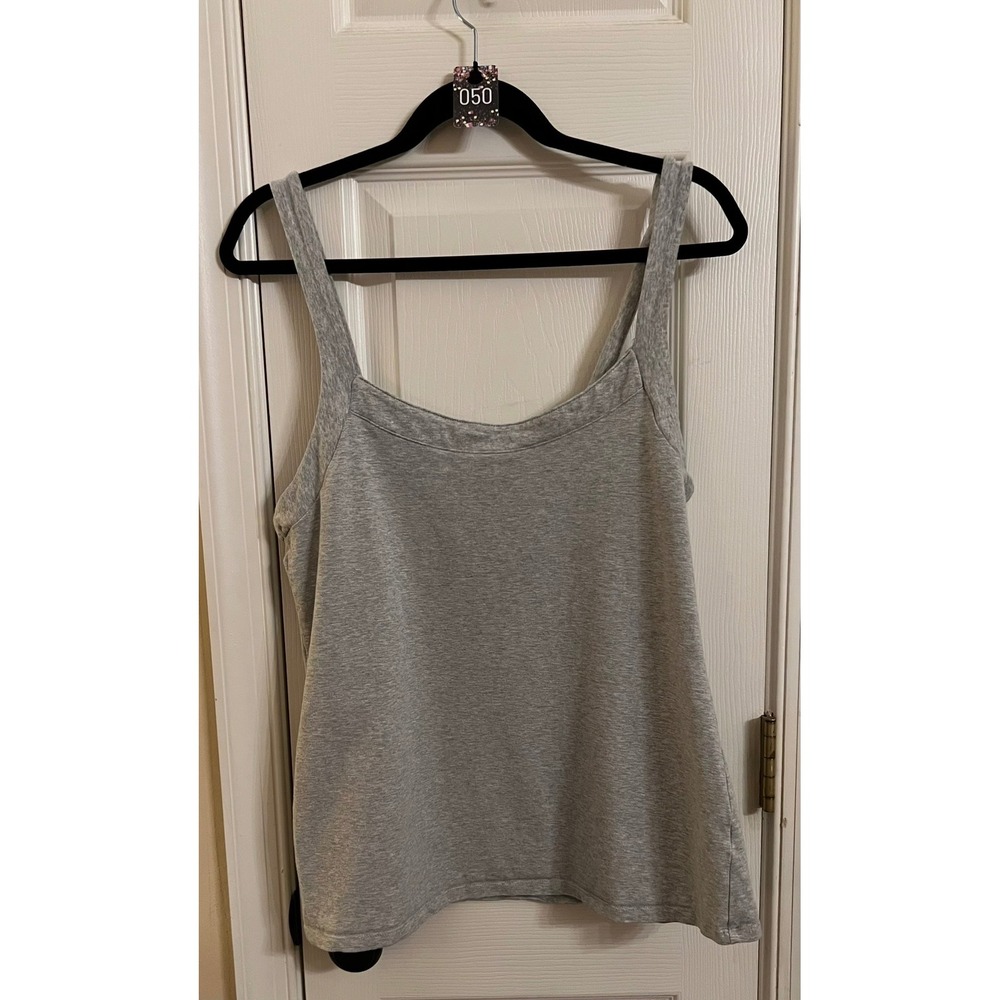 Torrid Heather Gray Scoop Neck Cami Tank Top Plus Size 2X Cotton Blend Stretch